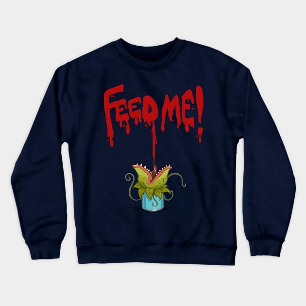 Feed Me (Little Audrey) Crewneck Sweatshirt by GroovyGecko